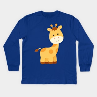 Baby Giraffe Kids Long Sleeve T-Shirt